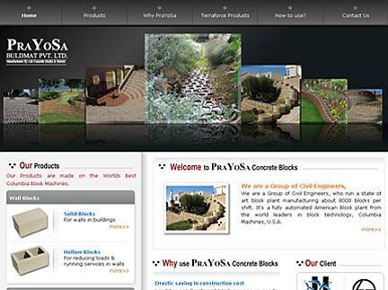Web Design for Concrete Blocks Manufacturer