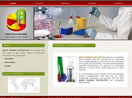 Website for Marketing of Pharmaceutical Products
