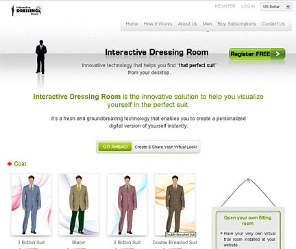 Website of Virtual Dressing Room